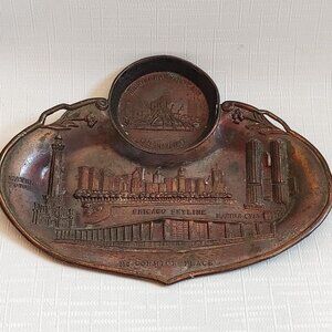 VINTAGE 1960s Ashtray CHICAGO Made in Japan